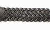 Genuine Leather Black Braided Watch Band (Two Sizes)