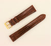 20mm Genuine Teju Lizard Brown Leather Watch Band IRV CERTIFIED Handcrafted in Germany