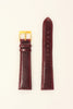 Genuine Lizard Burgundy Leather Watch Band IRV CERTIFIED Handcrafted in Germany (Three Sizes)