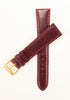 Genuine Lizard Burgundy Leather Watch Band IRV CERTIFIED Handcrafted in Germany (Three Sizes)