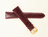 Genuine Lizard Burgundy Leather Watch Band IRV CERTIFIED Handcrafted in Germany (Three Sizes)