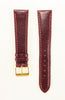 Genuine Lizard Burgundy Leather Watch Band IRV CERTIFIED Handcrafted in Germany (Three Sizes)