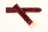 Genuine Teju Lizard Burgundy Leather Watch Band IRV CERTIFIED Handcrafted in Germany (Two Sizes)