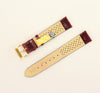 Genuine Teju Lizard Burgundy Leather Watch Band IRV CERTIFIED Handcrafted in Germany (Two Sizes)