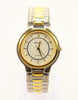 KOJEX Men's/Unisex Two-Tone Analog Watch with Stainless Steel & Gold Plated Band 1990's Vintage NEW