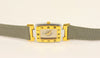 KOJEX Unisex Watch Stainless Steel Gold Plated TAN or GRAY Leather Band 1990's Vintage NEW