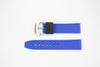 22mm Compatible with Citizen 59-S52631 Black Silicone Rubber Watch Band Blue Stitching with 2 Spring Bars