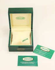 JAGUAR Green Wooden Lacquered Shiny Watch Box with Pillow Cushion BRAND NEW
