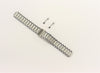 18mm Men's Silver Stainless Steel Watch Band With Curved Ends