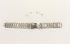 18mm Men's Silver Stainless Steel Watch Band With Curved Ends