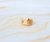 14K Men's Yellow Gold Nugget Ring with 0.43ct Diamonds D Color 12.3 Grams