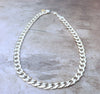 Sterling Silver 925 Cuban Curb Link Necklace Made in Italy Unisex 23 Inches / 13mm Width