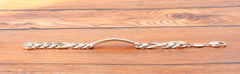 Sterling Silver 925 Figaro Chain Link Engravable I.D. Bracelet Made in Italy Unisex  8 1/4 Inches / 10.4mm Width