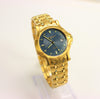 Christian Bernard Gold Plated Stainless Steel Men's Watch with Date 1990's Vintage New with Tag