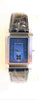 Christian Bernard Blue Dial Stainless Steel and Leather Unisex Watch 1990's Vintage New with Tag