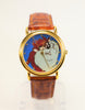 TAZ Tasmanian Devil Watch by Armitron With Brown Leather Band 1994 Vintage NEW