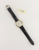 Christian Bernard Gold Plated Stainless Steel/Leather Band Watch Vintage New