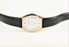 Christian Bernard Gold Plated Stainless Steel/Leather Band Watch Vintage New