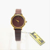 Ardath Ladies Swiss Made Winding Watch Gold Plated Burgundy 1980's Vintage Brand New with Tag