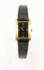 TISSOT Ladies Stylist Winding Watch Vintage NEW with Tag 1970's/1980's (Black Band)