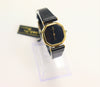 Ardath Ladies Winding Swiss Made Black Leather Gold Plated Watch 1980`s Vintage New