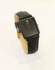 Pulsar Black Unisex Stainless Steel Gold Plated Watch Vintage Brand New 1990's