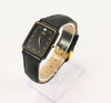 Pulsar Black Unisex Stainless Steel Gold Plated Watch Vintage Brand New 1990's