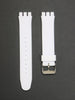 19mm White Silicone Band Compatible with Swatch