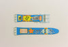 17mm Unisex Blue Milk Carton Design Compatible with Swatch Watch Band Straps