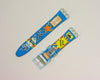 17mm Unisex Blue Milk Carton Design Compatible with Swatch Watch Band Straps