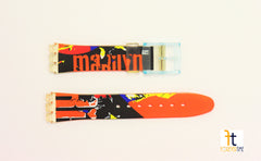 17mm Unisex Marilyn Design Compatible with Swatch Watch Band Straps