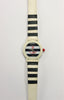 Pierre Lannier Ladies Watch Nautical Navy Blue and White 1990's vintage new