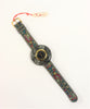 Pierre Lannier "Flower Power" watch Canvas Band French Made 1990's