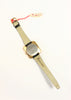 Pierre Lannier Watch Gold Plated Square French Made Vintage New 1990's Unisex