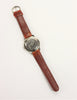 Cenere Men's Stainless Steel Brown Leather Band Watch Vintage NEW 1990's