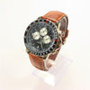 Cenere Men's Stainless Steel Brown Leather Band Watch Vintage NEW 1990's