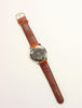 Cenere Men's Stainless Steel Brown Leather Band Watch Vintage NEW 1990's