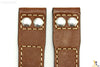 24mm Brown Smooth Leather RIVET Watch Band Fits Luminox Strap Anti-Allergic - Forevertime77