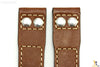 20mm Brown Smooth Leather RIVET Watch Band Strap Fits Luminox Anti-Allergic - Forevertime77