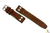 22mm Brown Smooth Leather RIVET Watch Band Strap Fits Luminox Anti-Allergic - Forevertime77