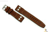 20mm Brown Smooth Leather RIVET Watch Band Strap Fits Luminox Anti-Allergic - Forevertime77