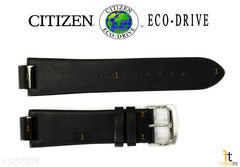 Citizen 59-S52772 Original Replacement 23mm Black Leather Watch Band Strap