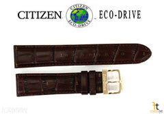 Citizen Eco-Drive AW1232-04A 21mm Brown Leather Watch Band Strap S095671 59-S53084