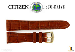 Citizen 59-S52479 Original Replacemnet 22mm Light Brown Leather Watch Band Strap