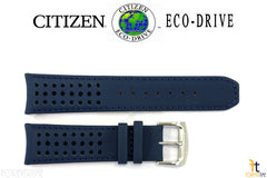 Citizen 59-S52543 Original Replacement 23mm Blue Angles Leather Watch Band Strap