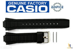 CASIO EFR-519 Edifice Original 20mm Black Rubber Watch Band Strap w/ 2 Pins