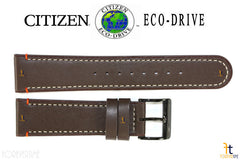 Citizen 59-S53618 Original Replacement 22mm Brown Leather Watch Band Strap