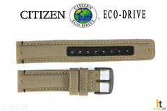 Citizen 59-S53489 Original Replacement 20mm Tan Cordura Leather Watch Band Strap