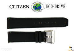 Citizen 59-S53481 Original Replacement 22mm Black Leather Watch Band Strap