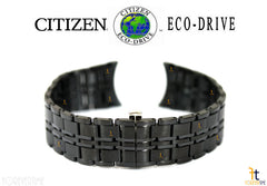Citizen 59-S03891 Original Replacement 20mm Black Ion Plated Stainless Steel Watch Band Bracelet
